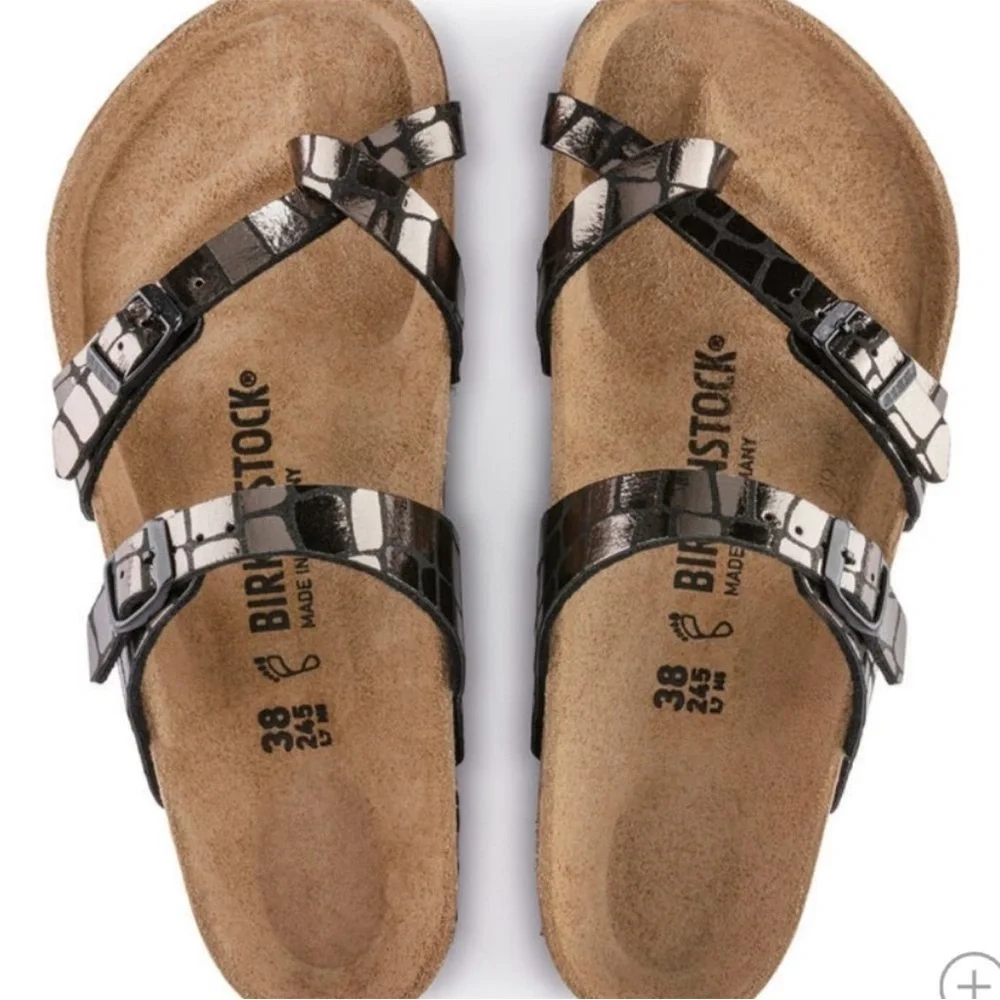 NWT ❤️ Birkenstock Mayari Gator Black 38 EU/7W